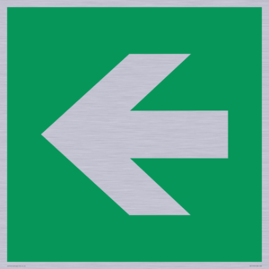 E913 Safe condition: Left arrow (90 deg supplimentary)